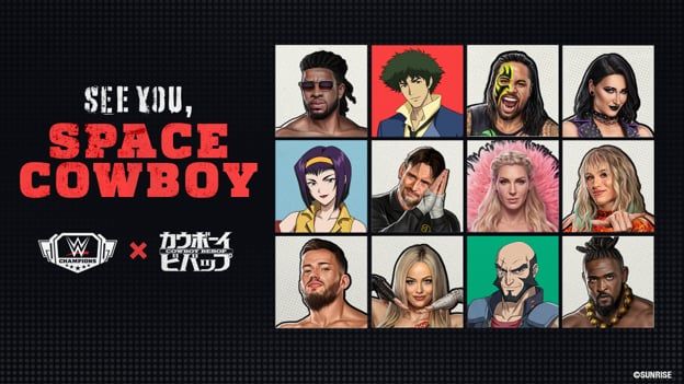 WWE تعلن عن تعاون بين لعبتها للهواتف المحمولة ومسلسل Cowboy Bebop