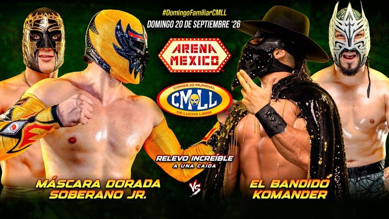 نتائج عرض CMLL Domingo Familiar (21 سبتمبر 2026): فوز ماسكارا دورادا وسوبيرانو جونيور في الحدث الرئيسي