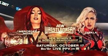 ثيكلا تواجه مرسيدس موني على بطولة AEW العالمية للسيدات في عرض AEW WrestleDream