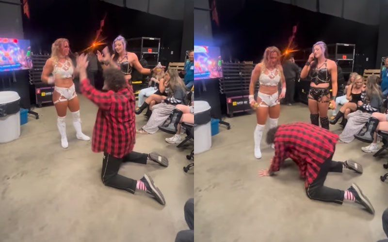 ميك فولي ينحني احتراما لفريق ديفاين دومينيون بعد عرض AEW All Out