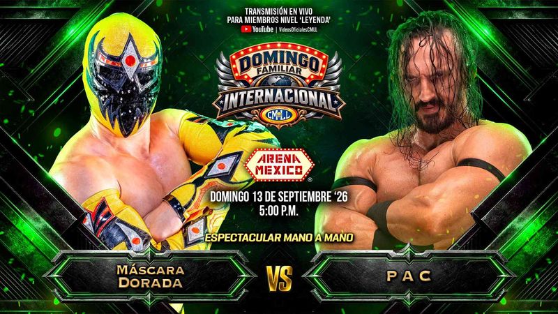 صدام ناري عابر للاتحادات.. النجم باك يواجه ماسكارا دورادا في عرض CMLL بصالة Arena México