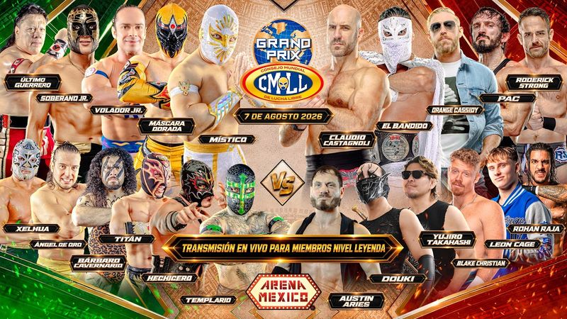 الدليل الكامل لمواجهات عرض CMLL Grand Prix 2026 والصدام المرتقب بين فريق المكسيك وفريق العالم
