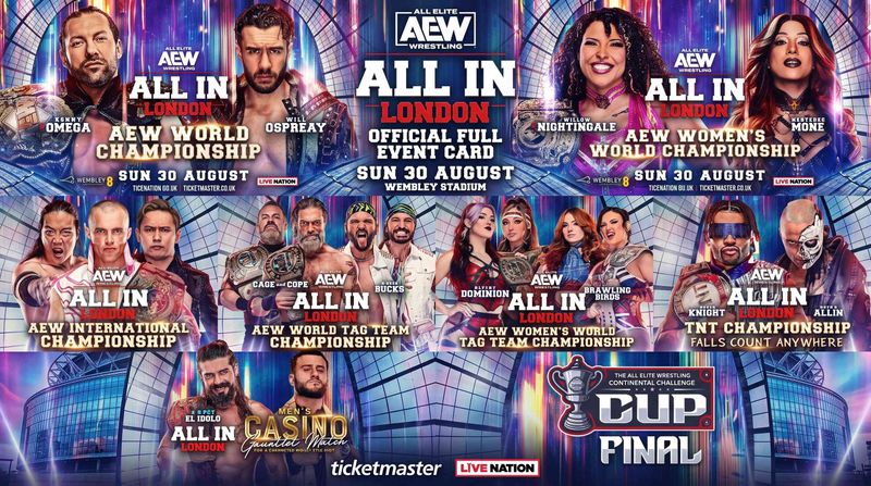 القائمة المحدثة الكاملة لمواجهات عرض AEW All In 2026 عقب عرض Dynamite الأخيرة